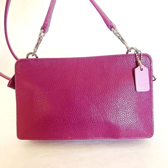 Coach Noa Pop Up Crossbody Bag Berry Maroon Messenger Bag Purse Wallet - Picture 5 of 13